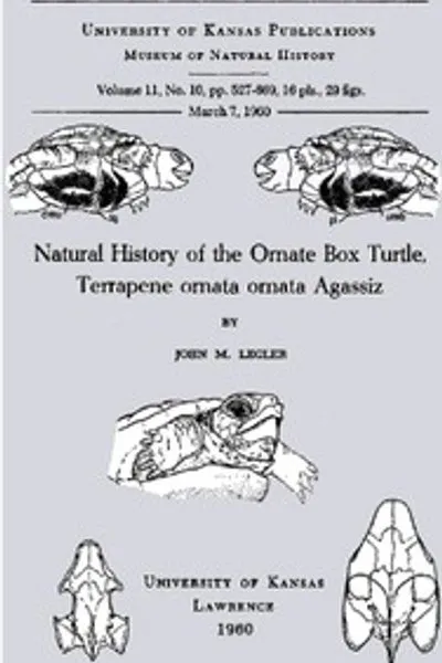 Обложка книги "Естественная история украшенной коробчатой черепахи, Terrapene ornata ornata Agassiz"