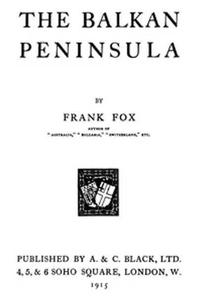Обложка книги "Балканский полуостров"