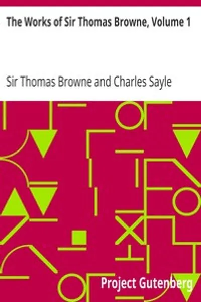 Обложка книги "Сочинения сэра Томаса Брауна, том 1"