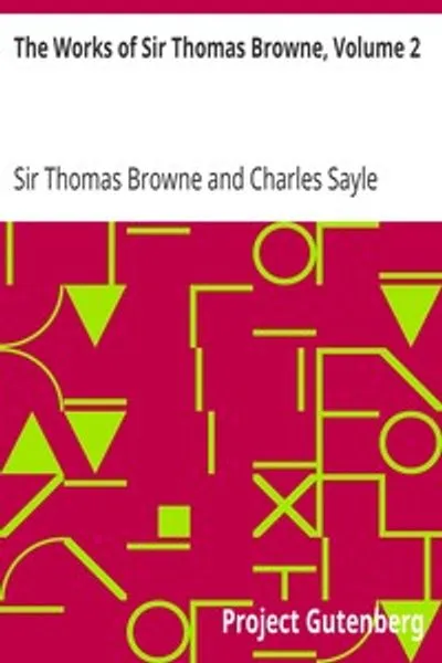 Обложка книги "Сочинения сэра Томаса Брауна, том 2"