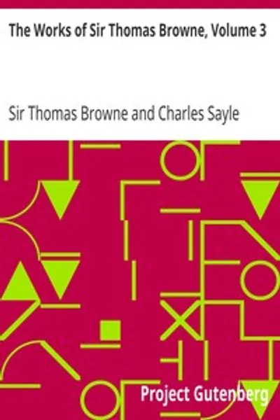 Обложка книги "Труды сэра Томаса Брауна, том 3"