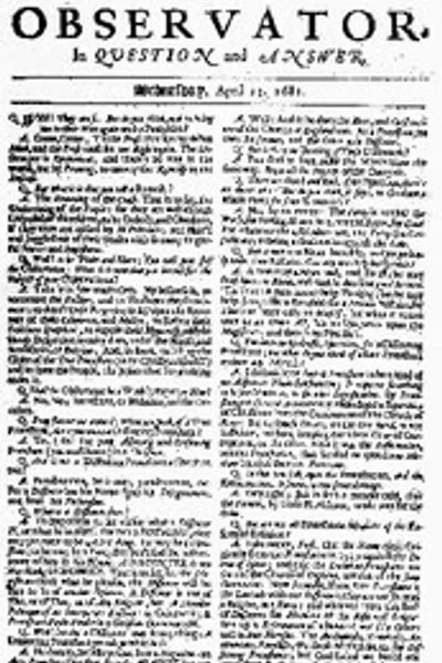 Обложка книги "Избранные статьи из "Наблюдателя" (1681-1687)"