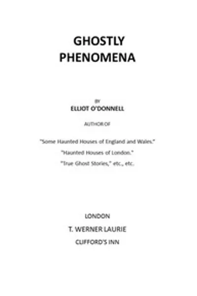 Обложка книги "Призрачные явления"