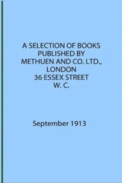 Обложка книги "Каталог книг, изданных Methuen & Co., сентябрь 1913"