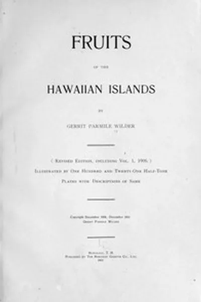 Обложка книги "Фрукты Гавайских островов"