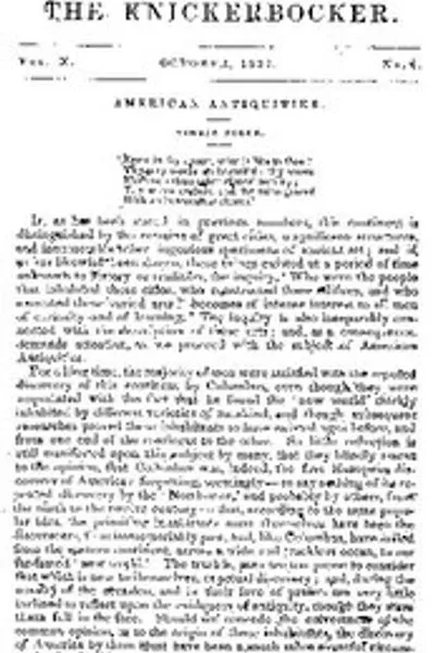 Обложка книги "Книжка Кникербокер, том 10, № 4, октябрь 1837"