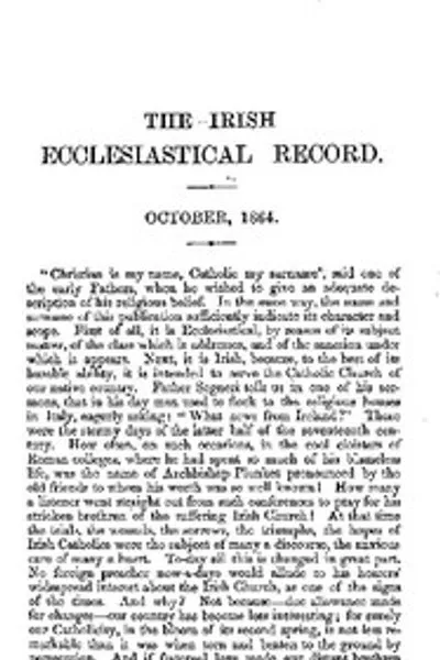 Обложка книги "Ирландский церковный вестник. Том 1, октябрь 1864 года"