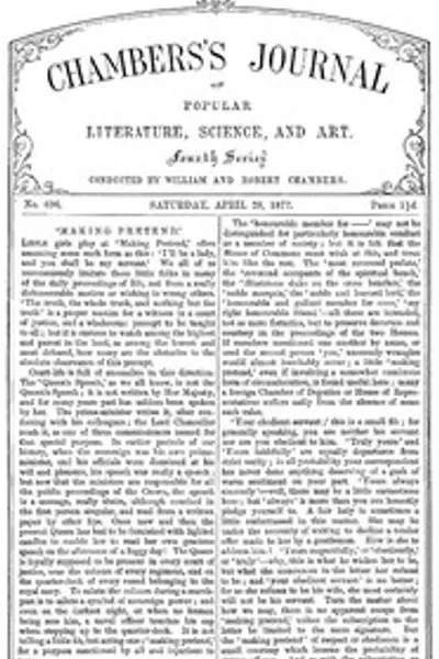 Обложка книги "Журнал Чемберса популярной литературы, науки и искусства, № 696: 28 апреля 1877 года"