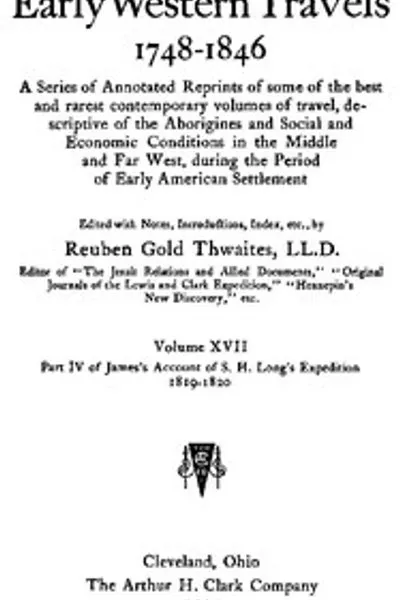 Обложка книги "Отчет Джеймса об экспедиции С. Х. Лонга, 1819-1820, часть 4"