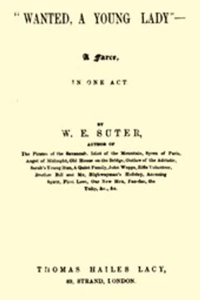 Обложка книги ""Ищется молодая леди". Фарс в одном действии"