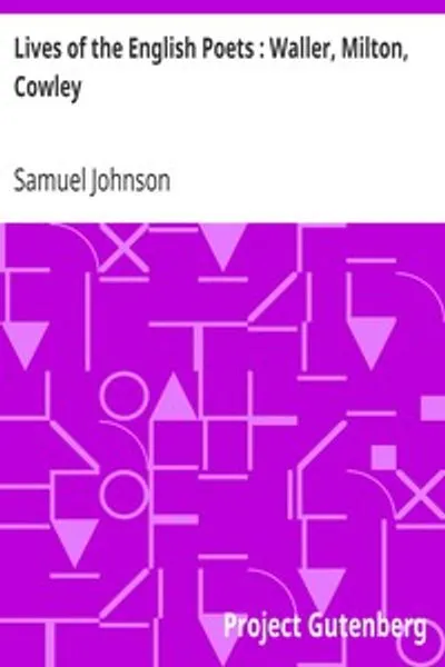 Обложка книги "Жизнь английских поэтов: Уоллер, Мильтон, Коулей"