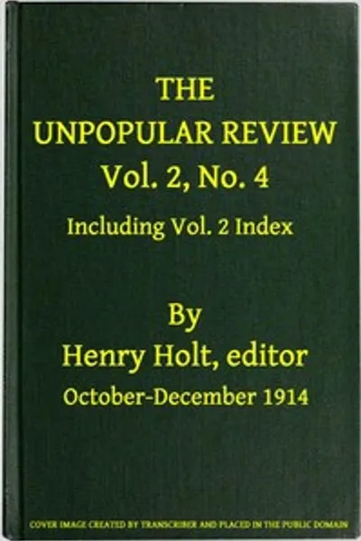 Обложка книги "Непопулярный обзор, том 2, № 4, октябрь-декабрь 1914 г., включая указатель тома 2"