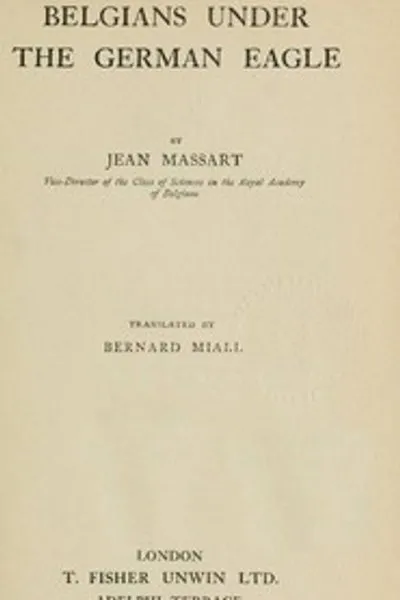 Обложка книги "Бельгийцы под германским орлом"