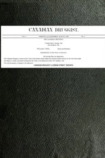 Обложка книги "Канадский аптекарь, Том 1, № 2; август 1889"