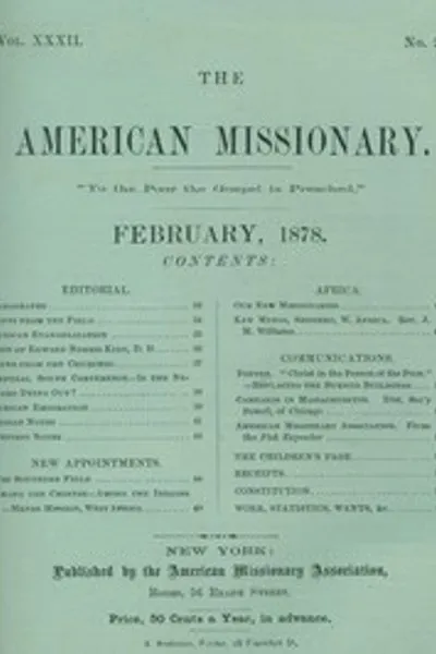 Обложка книги "Американский миссионер — Том 32, № 02, февраль 1878"