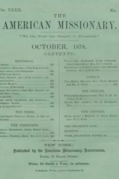 Обложка книги "Американский миссионер. Том 32, № 10, октябрь 1878 г."