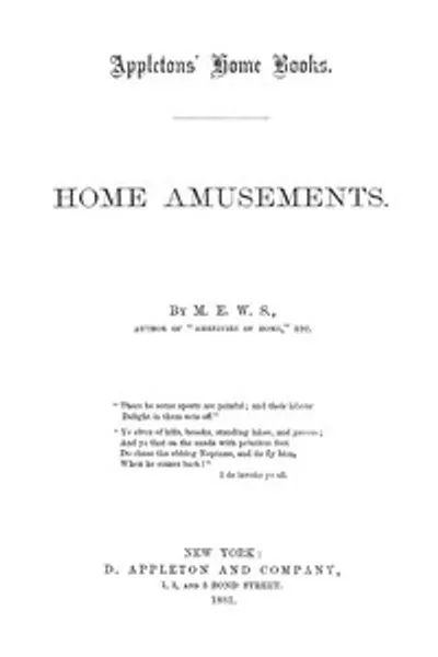 Обложка книги "Домашние забавы"