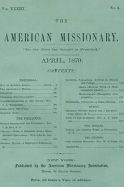 Обложка книги "Американский миссионер. Том 33, № 04, апрель 1879"