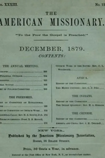 Обложка книги "Американский миссионер — Том 33, № 12, декабрь 1879"