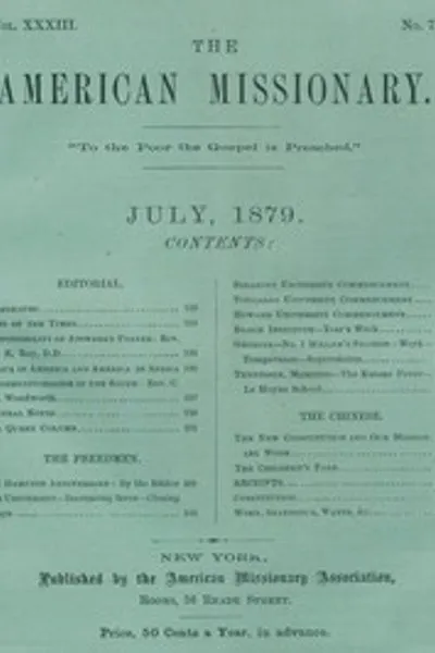 Обложка книги "Американский миссионер — Том 33, № 07, июль 1879"