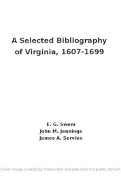 Обложка книги "Избранная библиография Вирджинии, 1607-1699"