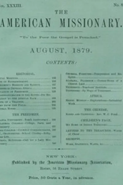 Обложка книги "Американский миссионер — Том 33, № 08, август 1879"