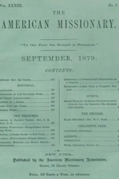 Обложка книги "Американский миссионер — Том 33, № 09, сентябрь 1879"