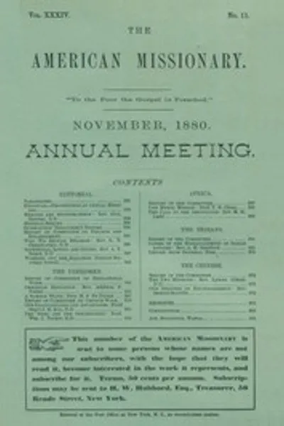 Обложка книги "Американский миссионер, Том 34, № 11, ноябрь 1880"