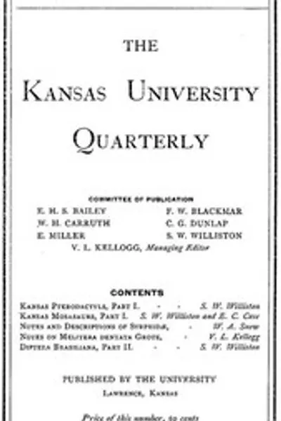 Обложка книги "Канзасский университетский квартальник, Том I, № 1 (1892)"