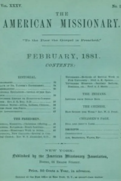 Обложка книги "Американский миссионер — Том 35, № 2, февраль 1881 г."
