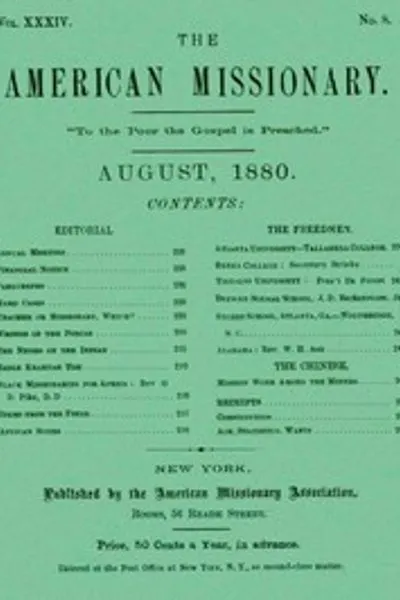 Обложка книги "Американский миссионер — Том 34, № 8, август 1880"
