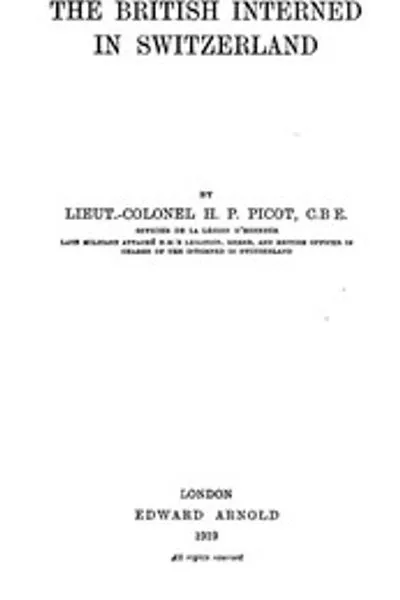 Обложка книги "Британцы, интернированные в Швейцарии"