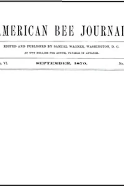 Обложка книги "Американский пчеловодческий журнал, Том VI, № 3, Сентябрь 1870"