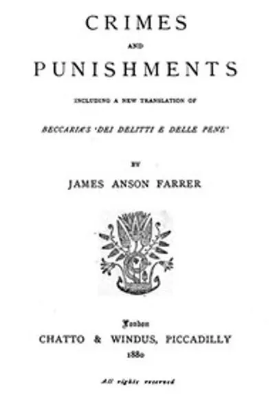 Обложка книги "Преступления и наказания: Включая новый перевод 'Dei Delitti e delle Pene' Беккариа"