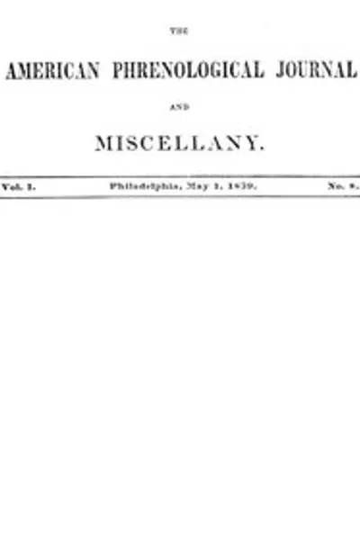Обложка книги "Американский френологический журнал и Сборник, Том 1, № 8, май 1839"