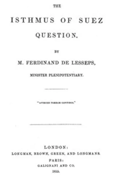 Обложка книги "Вопрос об Истмусе Суэц"