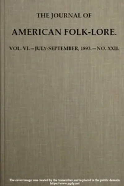 Обложка книги "Журнал американского фольклора. Том VI — июль-сентябрь 1893 — № 22"