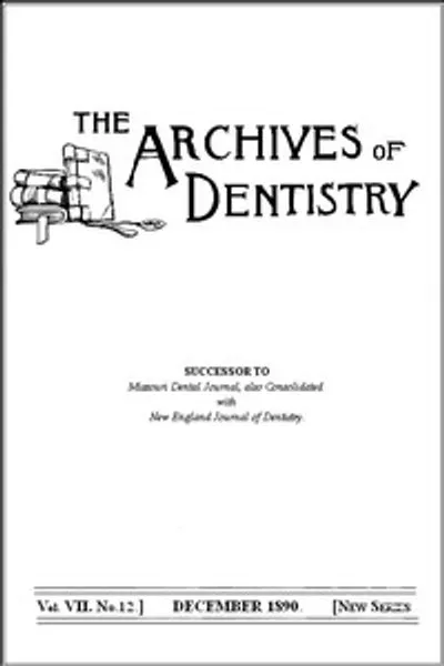 Обложка книги "Архивы стоматологии, т. VII, № 12, декабрь 1890"