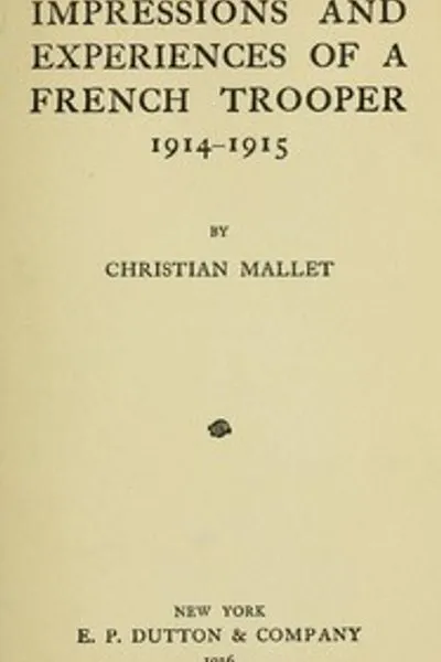 Обложка книги "Впечатления и переживания французского солдата, 1914-1915"