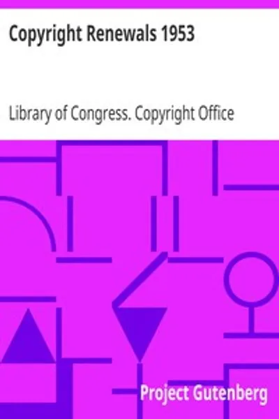 Обложка книги "Возобновление авторских прав 1953"