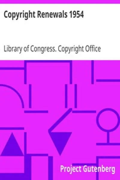 Обложка книги "Возобновление авторских прав 1954"