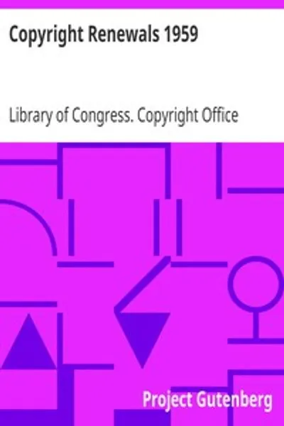 Обложка книги "Возобновление авторских прав 1959"