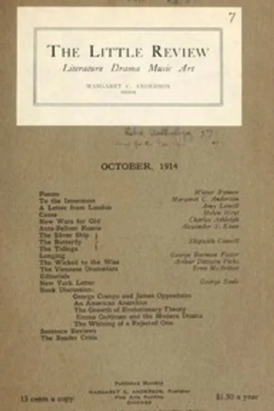 Обложка книги "Маленький обзор, октябрь 1914 (Том 1, № 7)"