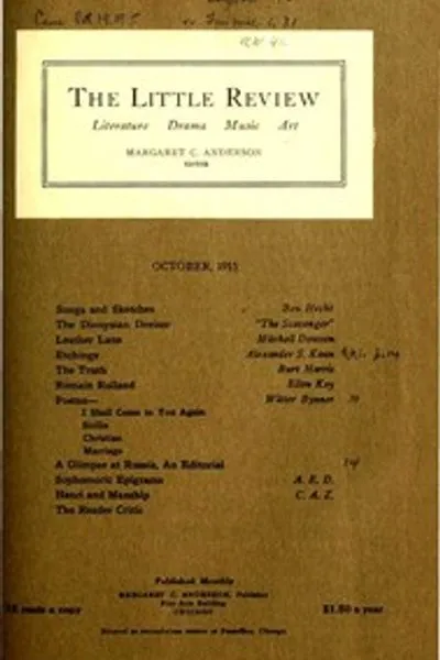Обложка книги "Маленький обзор, октябрь 1915 (Том 2, № 7)"