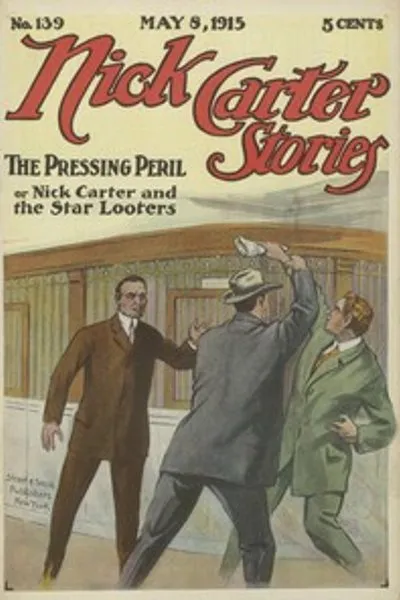 Обложка книги "Истории Ника Картера № 139, 8 мая 1915 года: Надвигающаяся угроза"