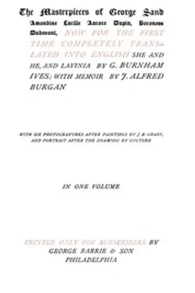 Обложка книги "Она и он; Лавиния; Мемуары"