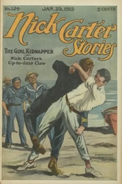 Обложка книги "Истории Ника Картера № 124, 23 января 1915: Похитительница; или, Современная улика Ника Картера"