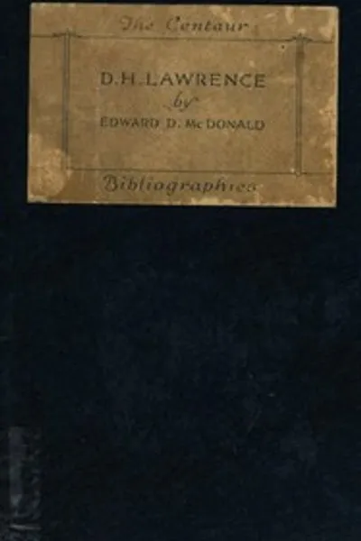 Обложка книги "Библиография произведений Д. Х. Лоуренса"