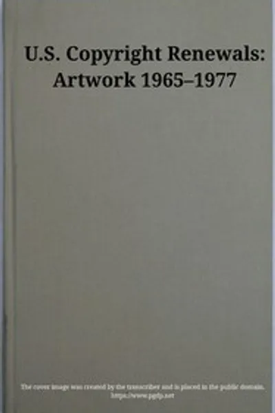 Обложка книги "Возобновление авторских прав США: Изобразительное искусство 1965-1977"