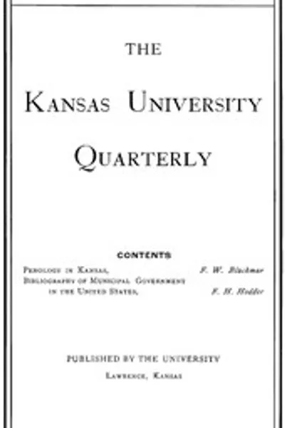 Обложка книги "Канзасский университетский квартальник: Том I, № 4, апрель 1893"